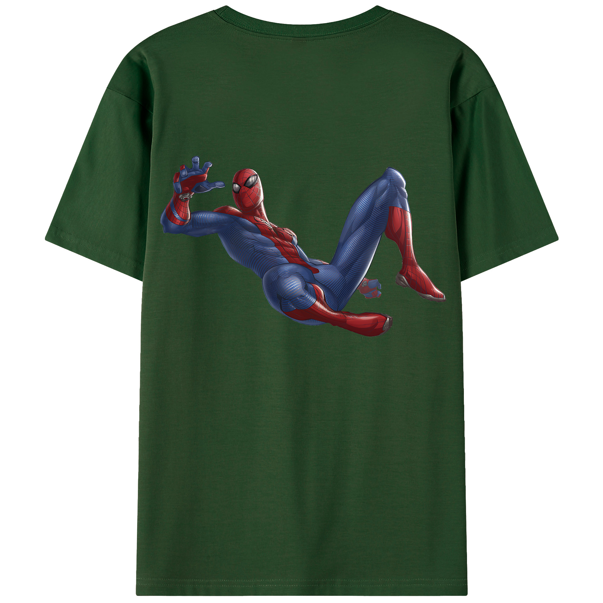 （画像用） Spider Man スパイダーマン 綿100％半袖Tシャツ（背面プリント）